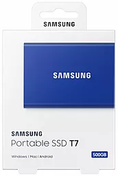 Накопичувач SSD Samsung Portable T7 500 GB (MU-PC500H/WW) Blue - мініатюра 8