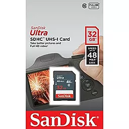 Карта памяти SanDisk SDHC 32GB Ultra Class 10 UHS-I (SDSDUNB-032G-GN3IN) - миниатюра 2