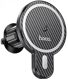 Держатель с беспроводной зарядкой, магнитный Hoco CA85 Wireless Charger Black - фото Держатель с беспроводной зарядкой, магнитный Hoco CA85 Wireless Charger Black
