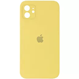 Чехол Silicone Case Full Camera Square for Apple iPhone 11 Canary Yellow