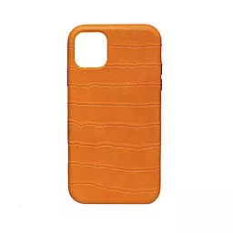 Чехол Apple Leather Case Full Crocodile for iPhone 12, iPhone 12 Pro  Light Brown