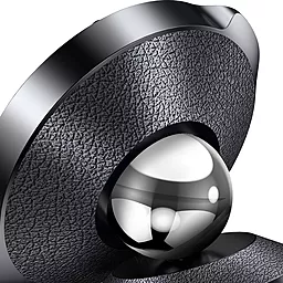 Автодержатель магнитный Baseus Small Ears Series Vertical Magnetic Bracket (Кожа) Black (SUER-F01) - миниатюра 3