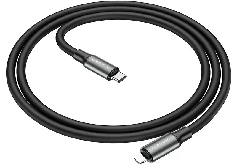 Кабель Borofone BX82 Bountiful USB Type-C - Lightning 20w 3a 1м PD сable Black - фото 2