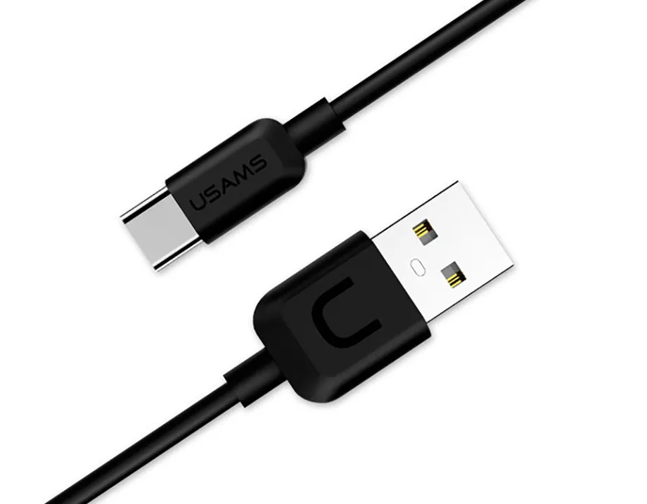 Кабель Usams U-Turn USB-A - Type-C 12w 2.4a 0.25м cable Black - фото 2