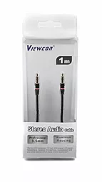 Аудіо кабель Viewcon VA110 AUX mini Jack 3.5mm M/M Cable 1 м black - мініатюра 2