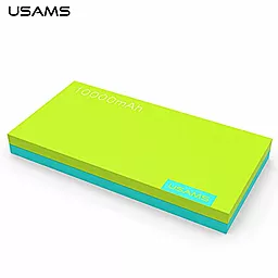 Повербанк Usams US-CD01 10000 mAh Green - фото Повербанк Usams US-CD01 10000 mAh Green