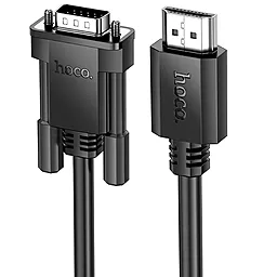 Видеокабель US12 HDMI - VGA 1080p 60hz 1m black Hoco - фото Видеокабель US12 HDMI - VGA 1080p 60hz 1m black Hoco