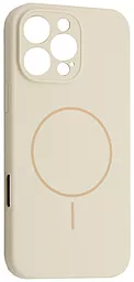 {"ru": "Чехол", "uk": "Чохол"} Silicone Case Full Camera Fine Ring MagSafe для Apple iPhone 16 Pro  Antique White