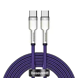Кабель Baseus Cafule USB Type-C - Type-C 100w 5a 2м PD cable Purple (CATJK-D05) - фото Кабель Baseus Cafule USB Type-C - Type-C 100w 5a 2м PD cable Purple (CATJK-D05)