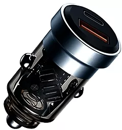 Автомобильное зарядное устройство Proda 30w PD USB-C/USB-A ports car charger black (PD-C36-BK)