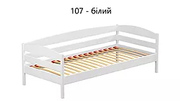 Кровать деревянная Нота Плюс, Щит 90х190, Стандарт (ламели через 4см), 107 (белый) - миниатюра 2