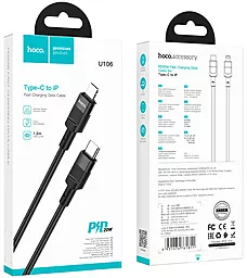 Кабель Hoco U106 USB Type-C - Lightning 20w 3a 1.2м PD сable Black - миниатюра 5 Кабель Hoco U106 USB Type-C - Lightning 20w 3a 1.2м PD сable Black - миниатюра 5
