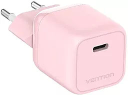 Мережевий зарядний пристрій Vention USB-C GAN 30w PD Fast Charger pink (FAKP0-EU)