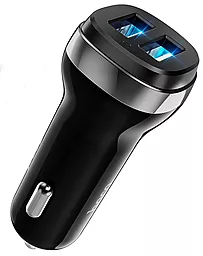 Автомобильное зарядное устройство Hoco Z40 2.4a 2xUSB-A ports car charger black - фото Автомобильное зарядное устройство Hoco Z40 2.4a 2xUSB-A ports car charger black