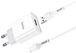 Сетевое зарядное устройство Hoco C81A 2.1a home charger + micro USB cable white - миниатюра 3 Сетевое зарядное устройство Hoco C81A 2.1a home charger + micro USB cable white - миниатюра 3