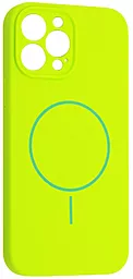 Чехол Silicone Case Full Camera Fine Ring MagSafe для Apple iPhone 14 Pro Party Green - фото Чехол Silicone Case Full Camera Fine Ring MagSafe для Apple iPhone 14 Pro Party Green