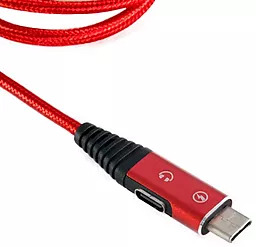 USB Кабель ExtraDigital USB A - 2xUSB Type-C Cable Red (KBU1773) - мініатюра 2