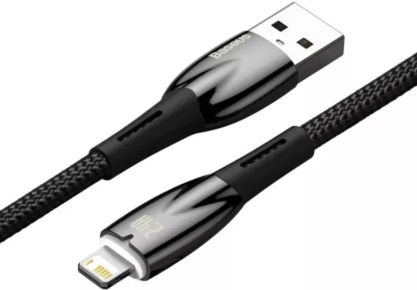 Кабель USB Baseus CADH0002 12W 2.4A USB-Lightning Cable Black (CADH000201) - фото 4