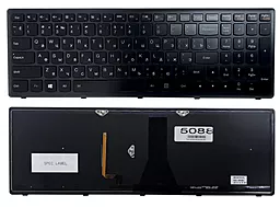 Клавіатура для ноутбуку Lenovo Flex 15 Flex 15D G500s G505s S510p з російськими символами підсвітка клавіш 25-211031 чорна