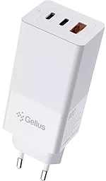 Сетевое зарядное устройство Gelius 100w GaN/PPS PD/QC 2xUSB-C/USB-A ports charger white (GP-HC061) - фото Сетевое зарядное устройство Gelius 100w GaN/PPS PD/QC 2xUSB-C/USB-A ports charger white (GP-HC061)