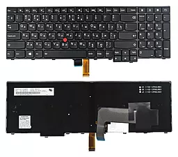Клавиатура для ноутбука Lenovo Thinkpad Edge E550 E550C E555 fingerpoint подсветка 0C44975 черная