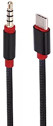Аудио кабель Siyoteam Aux mini Jack 3.5 mm - USB Type-C M/M Cable 1 м чёрный