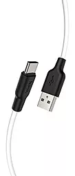 Кабель USB Hoco X21 Plus Silicone USB Type-C 2m Black / White - миниатюра 2