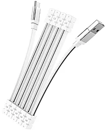 Кабель USB Hoco 103 Magnetic Absorption 15w 3a USB Type-C cable white - миниатюра 2 Кабель USB Hoco 103 Magnetic Absorption 15w 3a USB Type-C cable white - миниатюра 2