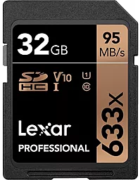 Карта пам'яті Lexar SDHC 32GB 633x Professional Class 10 UHS-I U1 V10 (LSD32GCB633)