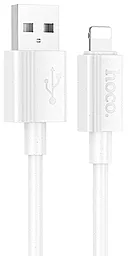 Кабель Hoco X107 Favor USB-A - Lightning 12w 2.4a 1м cable White - фото Кабель Hoco X107 Favor USB-A - Lightning 12w 2.4a 1м cable White