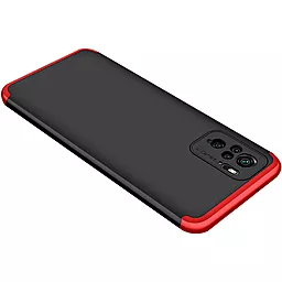 Чехол LikGus GKK 360 градусов (opp) для Xiaomi Redmi Note 10, Note 10s, Poco M5s, Note 10s Черный / Красный