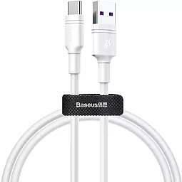 USB Кабель Baseus Double-Ring Quick Charge 5A USB Type-C Cable White (CATSH-B02)