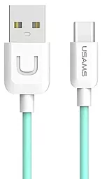 Кабель Usams US-SJ099 USB-A - Type-C 15w 3a 1м cable Green (TCUSBXD03) - фото Кабель Usams US-SJ099 USB-A - Type-C 15w 3a 1м cable Green (TCUSBXD03)