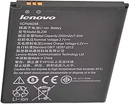Аккумулятор Lenovo A399 IdeaPhone / BL239 (2000 mAh) 12 мес. гарантии - миниатюра 2