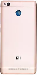 Задняя крышка корпуса Xiaomi Redmi 3X со стеклом камеры Original Gold - фото Задняя крышка корпуса Xiaomi Redmi 3X со стеклом камеры Original Gold