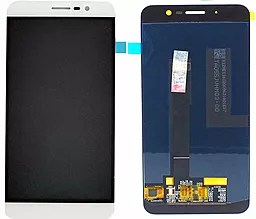 Дисплей ZTE Blade A910 с тачскрином и рамкой, White - фото Дисплей ZTE Blade A910 с тачскрином и рамкой, White