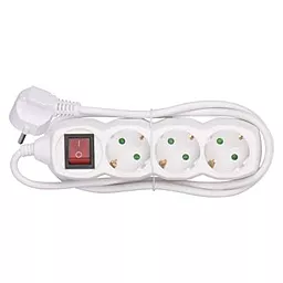 Мережевий фільтр (подовжувач) Emos 2300w 16a 3 розетки 3м з вимикачем білий (H05VV-F3G) - мініатюра 2 Мережевий фільтр (подовжувач) Emos 2300w 16a 3 розетки 3м з вимикачем білий (H05VV-F3G) - мініатюра 2