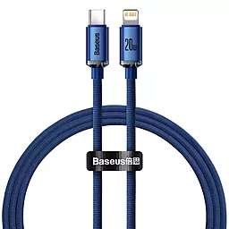 Кабель USB PD Baseus Crystal Shine 20W USB Type-C - Lightning Cable Blue (CAJY000203)