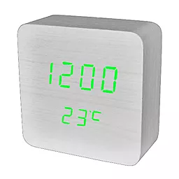 Настільний годинник VST VST-872-4 зелені (корпус білий) - фото Настільний годинник VST VST-872-4 зелені (корпус білий)