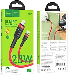 Кабель Hoco U117 USB Type-C - Lightning 20w 3a 1.2м PD cable Red - мініатюра 5 Кабель Hoco U117 USB Type-C - Lightning 20w 3a 1.2м PD cable Red - мініатюра 5