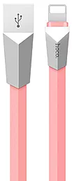 USB Кабель Hoco X4 Zinc Lightning Cable 1.2M Pink
