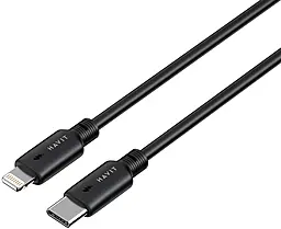 Кабель Havit CB304C USB Type-C - Lightning 30w 3a 1м PD сable Black