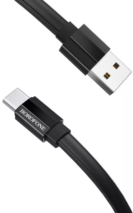 Кабель Borofone BU8 Glory USB-A - micro USB 12w 2.4a 1.2м cable Black - фото 2