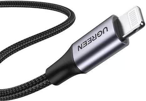 Кабель Ugreen US304 MFI USB Type-C - Lightning 36w 3a 1м PD сable Black (60759) - фото 4