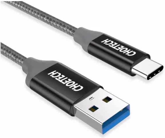 Кабель Choetech USB3.0  - Type-C 12w 2.4a 1м 5gbps cable Black (AC0007) - фото 2