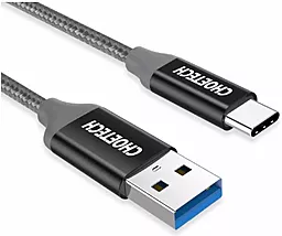 Кабель Choetech USB3.0 - Type-C 12w 2.4a 1м 5gbps cable Black (AC0007) - миниатюра 2 Кабель Choetech USB3.0 - Type-C 12w 2.4a 1м 5gbps cable Black (AC0007) - миниатюра 2