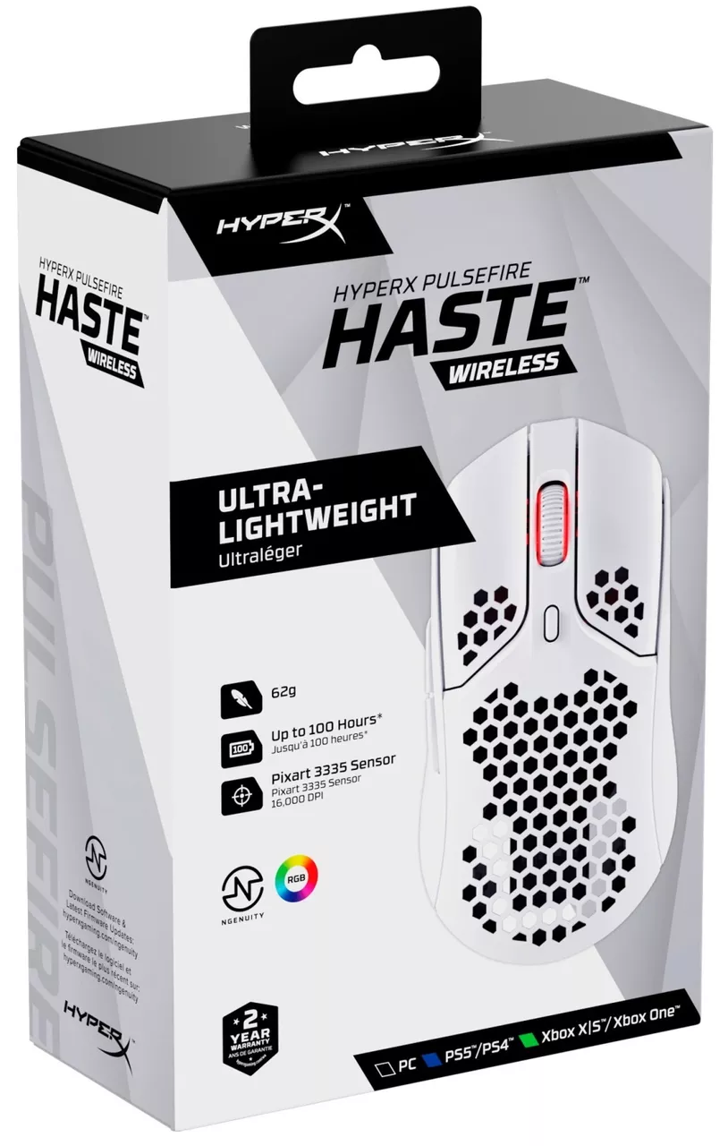 Компьютерная мышка HyperX Pulsefire Haste WL White (4P5D8AA) - фото 9