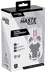 Компьютерная мышка HyperX Pulsefire Haste WL White (4P5D8AA) - миниатюра 9 Компьютерная мышка HyperX Pulsefire Haste WL White (4P5D8AA) - миниатюра 9