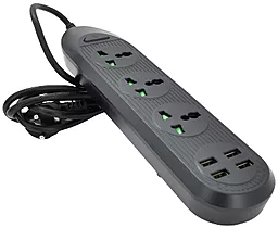 Сетевой фильтр (удлинитель) Voltronic ТВ-Т16mini 3 розетки 10A 4xUSB-A 2м с выключателем чёрный - фото Сетевой фильтр (удлинитель) Voltronic ТВ-Т16mini 3 розетки 10A 4xUSB-A 2м с выключателем чёрный