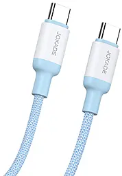Кабель Jokade JA014 USB Type-C - Type-C 100w 5a 1м PD cable Sky Blue - фото Кабель Jokade JA014 USB Type-C - Type-C 100w 5a 1м PD cable Sky Blue